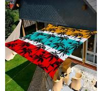 Hiseng Voile d'Ombrage Imperméable Rectangulaire, Série Mode Voiles d'Ombrage pour Patio Toile Ombrage Exterieur avec Corde 95% de Protection UV Toile Solaire pour Jardin (Arbre,150x150cm)