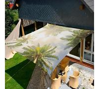 Hiseng Voile d'Ombrage Imperméable Rectangulaire, Série Mode Voiles d'Ombrage pour Patio Toile Ombrage Exterieur avec Corde 95% de Protection UV Toile Solaire pour Jardin (Soleil,180x180cm)