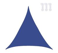 Hiseng Voile d'Ombrage Triangulaire Imperméable, Toile Ombrage Exterieur avec Oeillet & 3 Corde 95% de Protection UV Toile Solaire pour Jardin Patio Terrasse Balcon (Bleu foncé,3x3x3m)