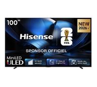 Hisense 100U7SE - TV ULED MiniLED 100"" (253 cm) - 4K UHD 3840x2160 - 144 Hz - HDR10+ - Caisse basses intégré - Smart TV - 4xHDMI 2.1