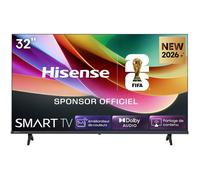 Hisense Téléviseur LED 32A4S 32" (80 cm) HD Smart VIDAA Dolby & DTS Wi‑Fi Bluetooth Mode Jeu Noir