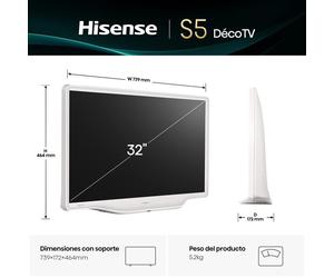 Hisense 32S5Q 2025 Téléviseur LED Connectée - 32 pouces