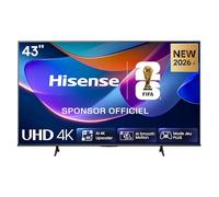 Hisense 43A6S - TV 2026 4K UHD 43" (108 cm), Smart TV HomeOS U9.5, Dolby Vision, Game Mode Plus, Compact et Performant, Noir