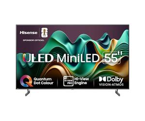 Hisense 55 inch Smart TV 55U6NQ MiniLED QLED 4K UHD, Dolby Vision Atmos, Hi View Engine, AI MEMC Sport Mode, HDR, VIDAA with Youtube, Netflix, Disney+ (2024 Model)