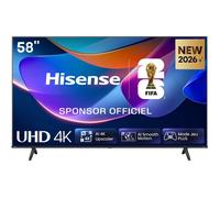 Hisense 58A6S - TV 2026 4K UHD 58" (146 cm), Smart TV HomeOS U9.5, Dolby Vision HDR, Game Mode Plus (VRR 60Hz), DTS Virtual:X, Alexa Intégrée, Noir