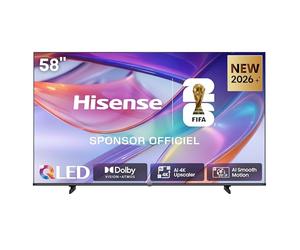 Hisense 58E7DS TV QLED 4K 58" (146 cm) - Série E7DS - Dalle VA Grand Contraste, Dolby Vision IQ & Atmos, 120Hz HSR, Game Mode Plus, Smart TV HomeOS, Alexa & AirPlay 2