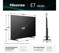 Hisense 65E7Q TV QLED 4K UHD 65 Pouces Smart TV VIDAA