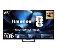 Hisense Téléviseur 65U7SE Mini‑LED QLED 4K 164 cm Smart TV Wi‑Fi Noir