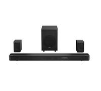 Hisense AX5120G - Barre de Son 5.1.2 Dolby Atmos, 420W, avec Caisson de Basses sans Fil et 2 Enceintes Arrière sans Fil, Son Surround 3D, HDMI eARC, Bluetooth, Modes Audio (Jeu, Film...)
