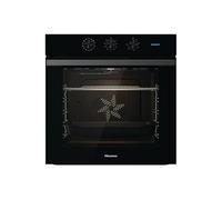 Hisense BI64111AB Four multifonction ventilé, Cavité XXL 77 litres, 12 fonctions de cuisson, nettoyage d'eau propre préchauffage rapide, fonction pizza 300 °C, air frire, noir