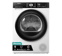 Hisense DH3S902BWCC Sèche-linge à condensation avec pompe à chaleur / 9 kg / 16 programmes/ConnectLife/Autodry/QuickDry/Entretien des allergies/rafraîchissement/TwinAir/DelayEnd