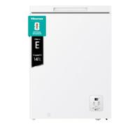 Hisense FT145N1AWE Congélateur Horizontal 141LT, 1 Porte, LED, Blanc, Cl. E [EEK: E]