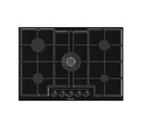 HISENSE GED773B Plateau cuisson à gaz 74 cm verre noir grille en fonte design