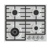 HISENSE GM663XB Plaque De Cuisson À Gaz 4 Brûleurs Grilles En Fonte Acier Inox