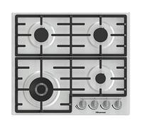 GM663XB Plan de cuisson à gaz, 4 zones de cuisson, largeur 60 cm, brûleur Wok double couronne et grilles en fonte, allumage intégré,