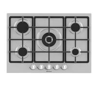 Hisense GM773XF Table de Cuisson A Gaz 70 CM 4 Feux + 1TRIPL. Grilles Fonte Inox
