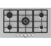 Plaque de cuisson à gaz - Hisense - GM973XF - 5 zones - 90 cm - Inox anti-traces