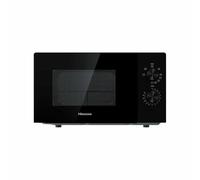 Hisense H20MOBP1G Micro-ondes avec gril, capacité 20 L, 700 W de puissance, 900 W avec grill, 5 niveaux, minuterie 30 min, mode décongélation, tireur, finition noire