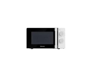 Hisense H20MOWS1HG Micro-ondes d’une capacité de 20 l, 700 W de puissance, 900 niveaux, 5 niveaux, minuteur de 30 min, mode dégivreur, poignée, finition blanche