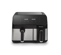 Hisense, HAF2900D, Friteuse double 8 programmes automatiques, température 80-200°C, 8,6L, puissance maximale 1700W, affichage LED et commandes tactiles