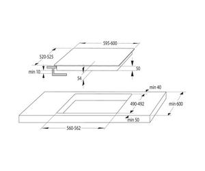 Hisense HI6443SRWF Noir Intégré 59.5 cm Plaque avec zone à induction 4 zones