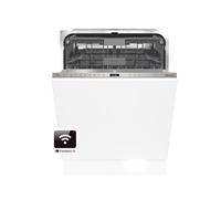 Hisense HV673B60 Lave-vaisselle 60 cm, encastrable, classe B, capacité 16, connectivité Wi-Fi, 3 niveaux de lavage, entrée d'eau chaude, lavage rapide 15', intégrable