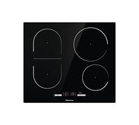 Hisense I6433C7 Table de cuisson à induction 4 zones de cuisson avec fonction Bridge, fonction Power Boost, minuterie de cuisson, noir, 595 x 58 x 520 mm