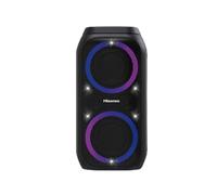 Hisense Party Rocket 160 Enceinte Portable compacte avec Mode karaoké et Volume sonore de 160 W, 5 Effets d'éclairage, jusqu'à 12 h d'autonomie, Bluetooth, entrée MIC, AUX, USB, IPX4