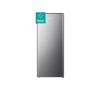 Hisense RR220D4BDE Réfrigérateur autoportant rétro 165 litres avec bac à glace 4 étoiles Dégivrage automatique Porte-bouteilles à vin Argent 128 x 51,9 x