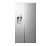 Hisense RS5P528STIE side-by-side avec distributeur de glace, crushed et eau / 528 L/Réservoir d'eau/ConnectLife/SuperCool/Big Box/Flat Duct/Compartiment de porte XXL/L x H x P : 91,1 x
