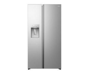 Hisense RS5P528STIE side-by-side avec distributeur de glace, crushed et eau / 528 L/Réservoir d'eau/ConnectLife/SuperCool/Big Box/Flat Duct/Compartiment de porte XXL/L x H x P : 91,1 x