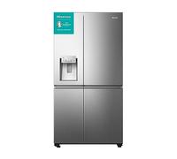 Hisense RS818N4TIE Réfrigérateur combiné Side by Side - 179 cmn, Compresseur Inverter, Total NoFrost, Multi Air Flow, Fontaine à eau avec réservoir, Réfrigérateur 417L, Congélateur 215L, Inox