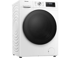 Hisense WFQA7014EVJM Machine à laver avec fonction vapeur/ 7 kg/AquaStop/ 1400 tr/min / 15 programmes/Inverter PowerDrive Motor/Tambour en acier inoxydable/Sécurité enfant/Nettoyage du tambour/Blanc