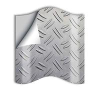 Hiser Adhésive Décorative à Carreaux pour Salle de Bains et Cuisine Stickers Carrelage, 25 Pièces Style de Football en métal Imperméables Auto-adhésifs Décoration (Plaque en Acier Imitation,10cm)
