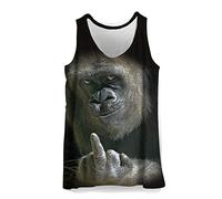 Hiser Homme Débardeur sans Manches, Animal Imprimé Tank Top, XXS-4XL T-Shirt Sleeveless Débardeurs Respirant pour Homme Garçon Workout Musculation Exercising (Singes provocateurs,4XL)