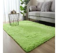 Hiser Rugs Tapis de Salon à Poils Longs Tapis de Sol Moelleux Shaggy Doux et Confortable Moderne Tapis Antidérapant Décoration Intérieure Tapis Moelleux pour Salon Chambre (Vert,50x160cm)