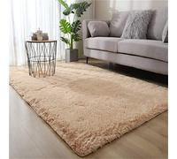 Hiser Rugs Tapis de Salon à Poils Longs Tapis de Sol Moelleux Shaggy Doux et Confortable Moderne Tapis Antidérapant Décoration Intérieure Tapis Moelleux pour Salon Chambre (Chameau,80x160cm)