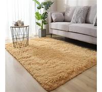 Hiser Rugs Tapis de Salon à Poils Longs Tapis de Sol Moelleux Shaggy Doux et Confortable Moderne Tapis Antidérapant Décoration Intérieure Tapis Moelleux pour Salon Chambre (Kaki,50x160cm)