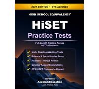 HiSET Practice Tests: Full-Length Practice Across All Five Subtests