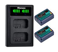 Hisewen 2 Pack NP-FW50 NPFW50 Batterie et Dual Chargeur Compatible avec Sony ZV-E10, A6000, A6100, A6300, A6400, A6500, A7, A7 II, A7S, A7S II, A7R, A7R II, NEX-7, NEX-6.