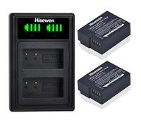 Hisewen 2Pack DMW-BLC12 Batterie et Chargeur pour Panasonic Lumix G85 G7 DC-FZ1000 II DC-G95 DMC-G85 DMC-GH2 DMC-G5 DMC-G6K DMC-G7 DMC-GX8 DMC-FZ200 DMC-FZ300 DMC-FZ1000