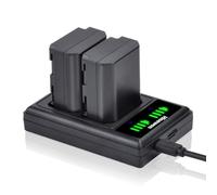 Hisewen Batterie NP-FZ100 2 Pack 2280mAh, Chargeur Dual USB Compatible avec Sony Alpha A7III, A7RIII, A9, A7R3, A7RIV, A7SIII, A6600, A7C, A9II, FX3 Appareil Photo.