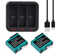 Hisewen Batteries de rechange 1850 mAh et chargeur pour Insta360 Ace/Ace Pro, 3.7 volts
