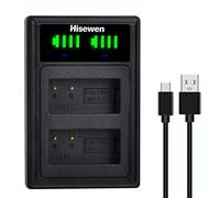Hisewen DMW-BLC12 Chargeur de batterie pour Panasonic Lumix FZ1000, FZ200, FZ300, FZ330, FZ300K, G5, G6, G7 BLC12E BLC12PP