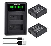 Hisewen DMW-BLG10 DMW-BLE9 Batterie 2Pcs, Double Chargeur pour Panasonic DC-GX9, DC-LX100 II, DMC-GX80, GX85, DMC-ZS60, ZS100, TZ100, DC-TZ90, TZ202, DC-ZS200, DC-ZS70