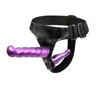 Hisionlee Vibromasseur lesbienne Gode Ceinture pénis du point G double stimulation du clitoris Gode Double Pénétration