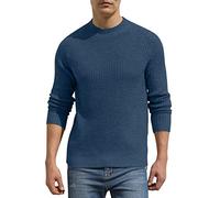 Hisir Chemise décontractée pour homme - T-shirt simple et simple - Montrez votre esprit héroïque, 5908 Vc Bleu, L