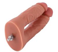 Hismith gode femme sex 16,5 cm double dildo pour sex machine,gode anal avec le système KlicLok, dildo pour le vagin et l'anus, double pénétrateur gode realiste,sex toys