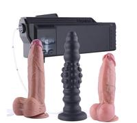 Hismith Lube Launcher Automatique avec Contrôle via App, Kit Applicateur de Lubrifiant avec 3 Godes Éjaculateurs de Formes et Couleurs Différentes, avec Système KlicLok, Sextoys Réalistes en Silicone