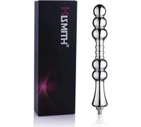 Hismith plug anal 21cm sex toys anals pour sex machine, gode anal avec système KlicLok, plug anal silicone avec perles en métal pour love machine, jouet anal sex toýs femme pour Hommes et femmes